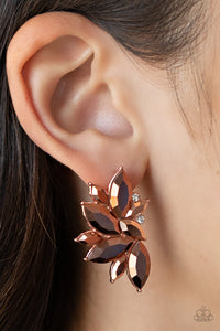 Instant Iridescence - Copper Post Earrings - Paparazzi Jewelry