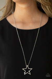 I Pledge Allegiance to the Sparkle - White Necklace - Paparazzi Jewelry