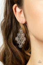 Load image into Gallery viewer, Bustling Blooms - Pink Earrings - Paparazzi Jewelry
