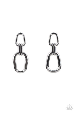 paparazzi-accessories-harmonic-hardware-black-post earrings
