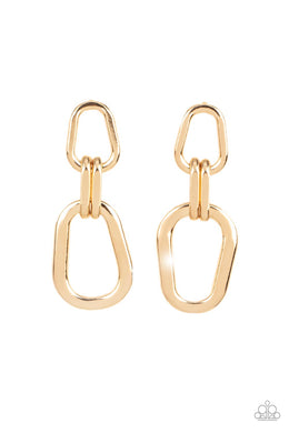 paparazzi-accessories-harmonic-hardware-gold-post earrings