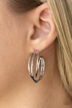 Load image into Gallery viewer, City Contour - Silver Earrings - Paparazzi Jewelry
