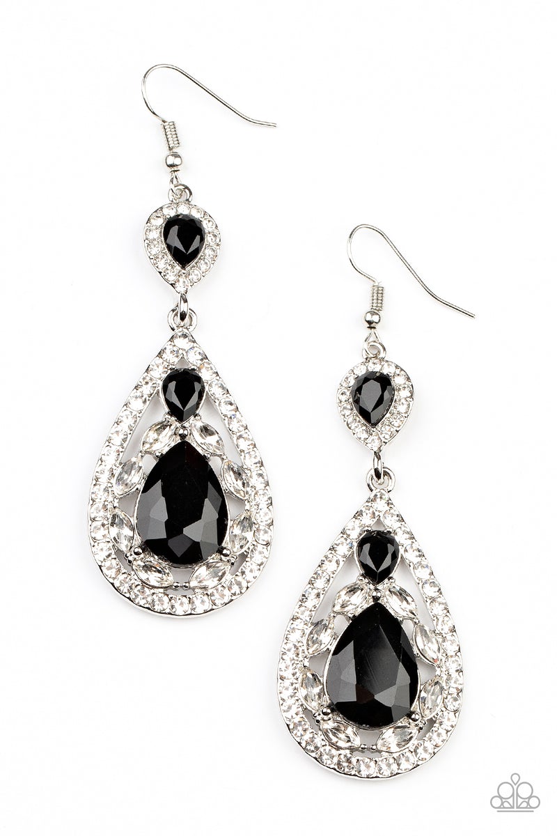 paparazzi-accessories-posh-pageantry-black-earrings