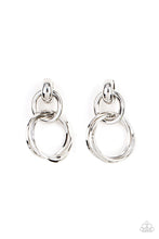 Load image into Gallery viewer, paparazzi-accessories-dynamically-linked-silver-post earrings
