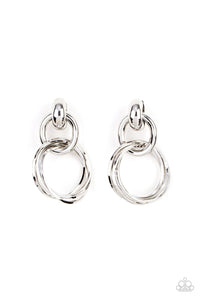 paparazzi-accessories-dynamically-linked-silver-post earrings