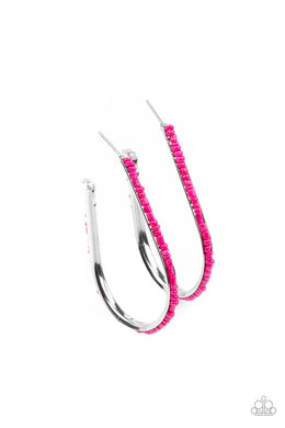 paparazzi-accessories-beaded-bauble-pink-earrings