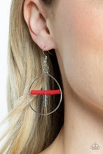 Load image into Gallery viewer, Free Bird Freedom - Red Earrings - Paparazzi Jewelry
