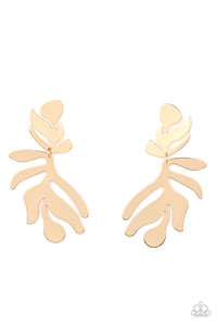 paparazzi-accessories-palm-picnic-gold-post earrings