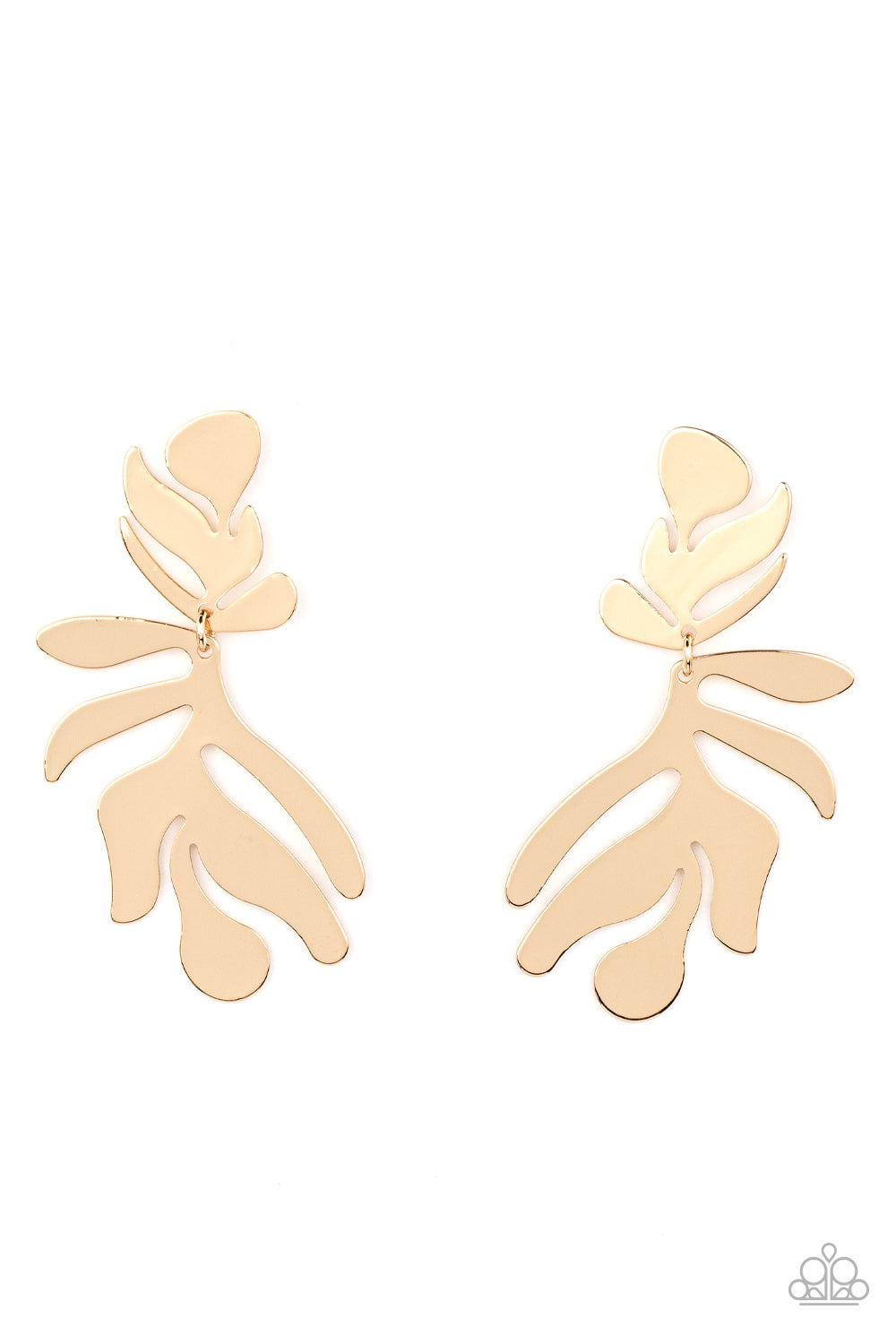 paparazzi-accessories-palm-picnic-gold-post earrings