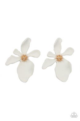 paparazzi-accessories-hawaiian-heiress-white-post earrings