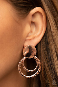 Ancient Arts - Copper Post Earrings - Paparazzi Jewelry