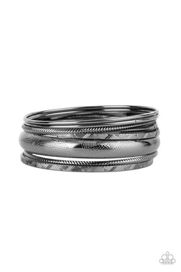 paparazzi-accessories-stackable-stunner-black-bracelet