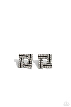 Load image into Gallery viewer, paparazzi-accessories-times-square-scandalous-white-post earrings
