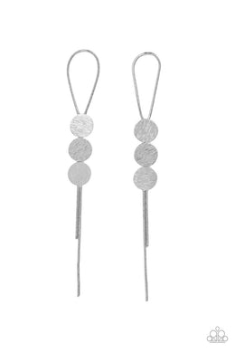 paparazzi-accessories-bolo-beam-silver-post earrings