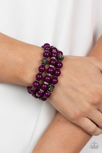 Poshly Packing - Purple Bracelet - Paparazzi Jewelry