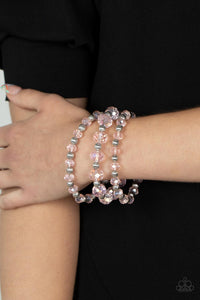 Eiffel Tower Tryst - Pink Bracelet - Paparazzi Jewelry