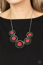 Load image into Gallery viewer, Elliptical Effervescence - Red Necklace - Paparazzi Jewelry
