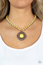 Load image into Gallery viewer, Sahara Suburb - Yellow Necklace - Paparazzi Jewelry
