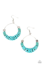 Load image into Gallery viewer, paparazzi-accessories-capriciously-crimped-blue-earrings
