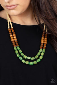 8Bermuda Bellhop - Green Necklace - Paparazzi Jewelry