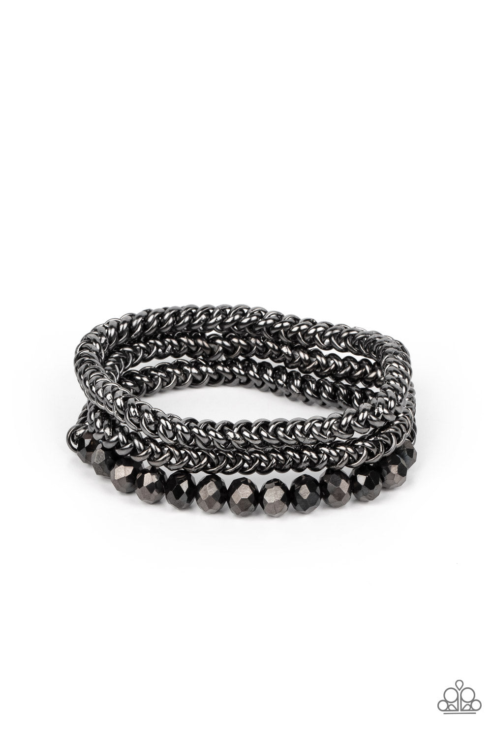 paparazzi-accessories-gutsy-and-glitzy-black-bracelet
