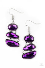 Load image into Gallery viewer, paparazzi-accessories-gem-galaxy-purple-earrings
