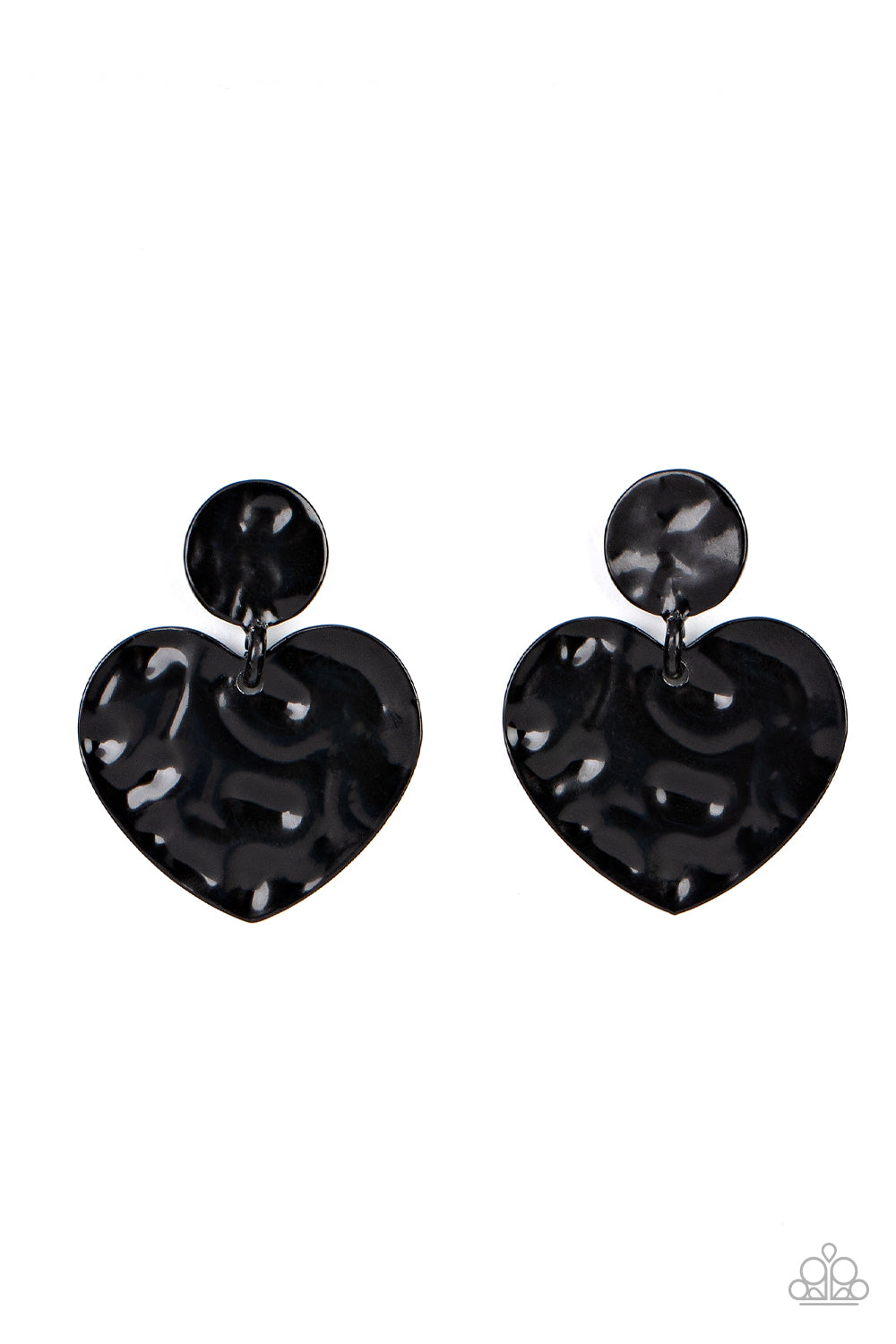 paparazzi-accessories-just-a-little-crush-black-post earrings