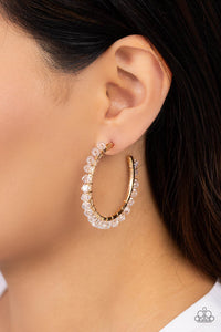 Halo Hustle - Gold Earrings - Paparazzi Jewelry