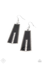 Load image into Gallery viewer, paparazzi-accessories-demandingly-deco-black-earrings
