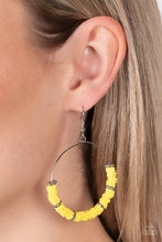 Load image into Gallery viewer, Loudly Layered - Yellow Earrings - Paparazzi Jewelry
