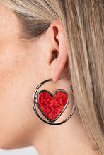 Load image into Gallery viewer, Smitten with You - Red Earrings - Paparazzi Jewelry
