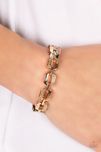 Powerhouse Plunder - Gold Bracelet - Paparazzi Jewelry