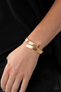 Dare to Flare - Gold Bracelet - Paparazzi Jewelry
