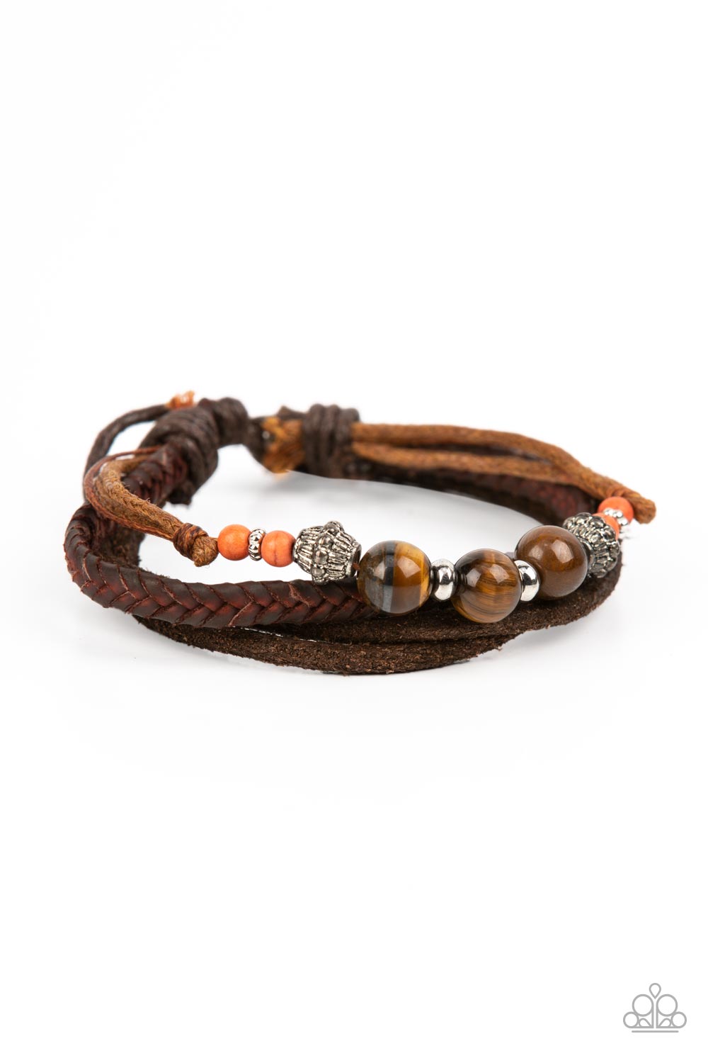 paparazzi-accessories-tundra-tracker-orange-bracelet