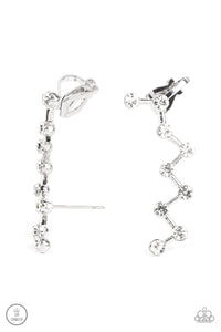 paparazzi-accessories-clamoring-constellations-white-post earrings