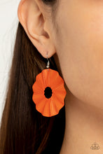 Load image into Gallery viewer, Fan the Breeze - Orange Earrings - Paparazzi Jewelry
