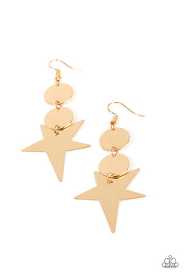 paparazzi-accessories-star-bizarre-gold-earrings