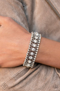 Ritzy Reboot - White Bracelet - Paparazzi Jewelry