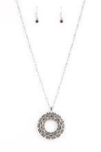 Load image into Gallery viewer, paparazzi-accessories-wintry-wreath-purple-necklace
