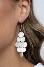 Load image into Gallery viewer, Tropical Tryst - White Earrings - Paparazzi Jewelry
