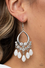 Load image into Gallery viewer, Famous Fashionista - White Earrings - Paparazzi Jewelry
