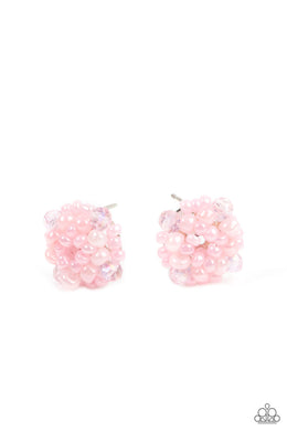 paparazzi-accessories-bunches-of-bubbly-pink-post earrings