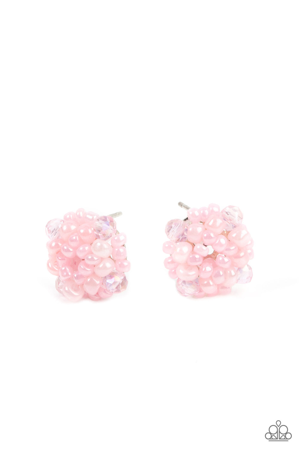paparazzi-accessories-bunches-of-bubbly-pink-post earrings