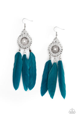 paparazzi-accessories-pretty-in-plumes-blue-earrings