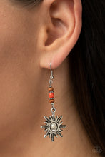 Load image into Gallery viewer, Sunshiny Days - Orange Earrings - Paparazzi Jewelry
