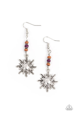 paparazzi-accessories-sunshiny-days-purple-earrings
