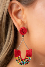 Load image into Gallery viewer, Make it RAINBOW - Red Post Earrings - Paparazzi Jewelry
