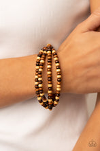 Load image into Gallery viewer, Oceania Oasis - Brown Bracelet - Paparazzi Jewelry
