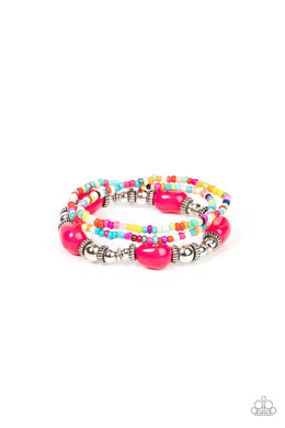 paparazzi-accessories-confidently-crafty-pink-bracelet
