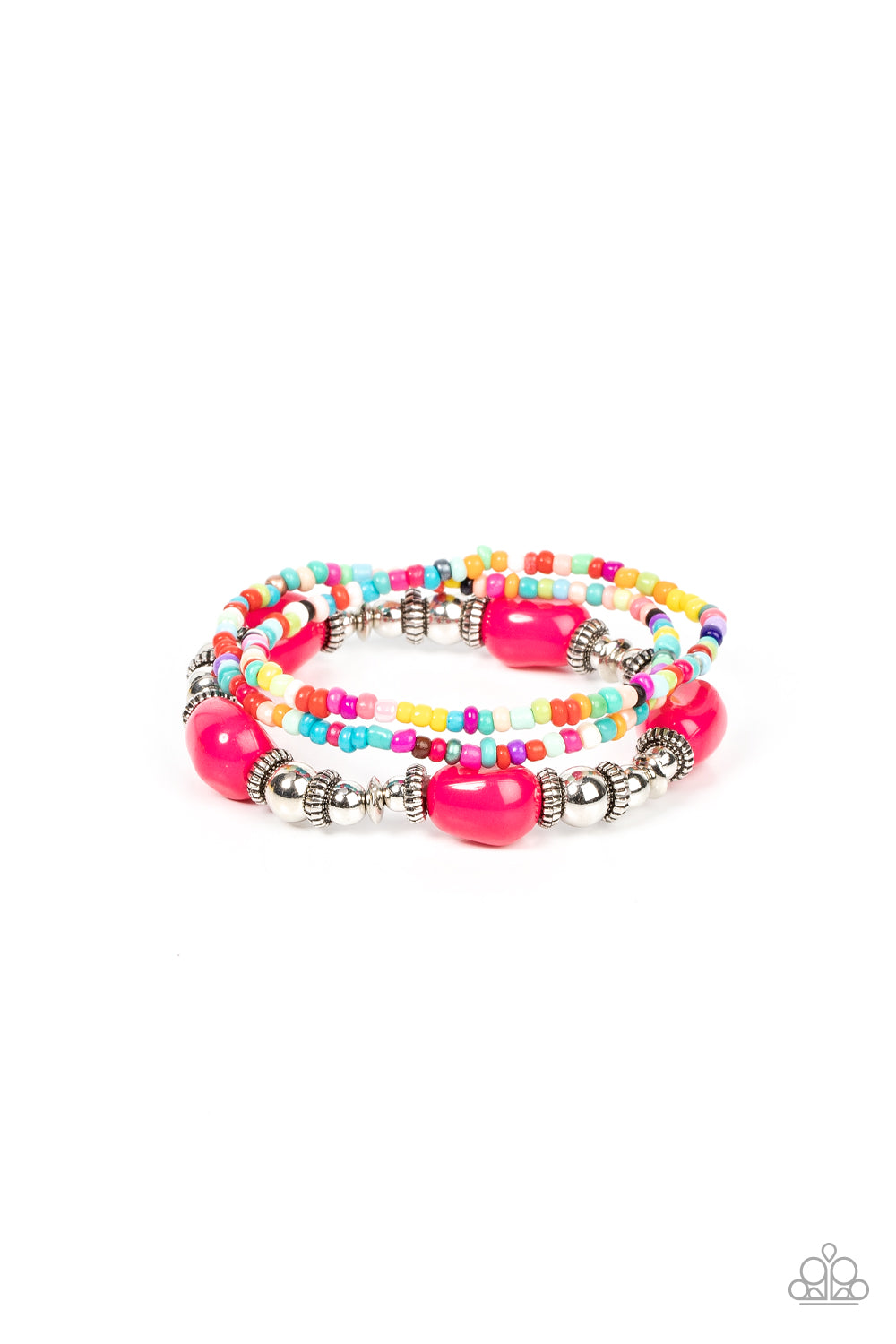 paparazzi-accessories-confidently-crafty-pink-bracelet